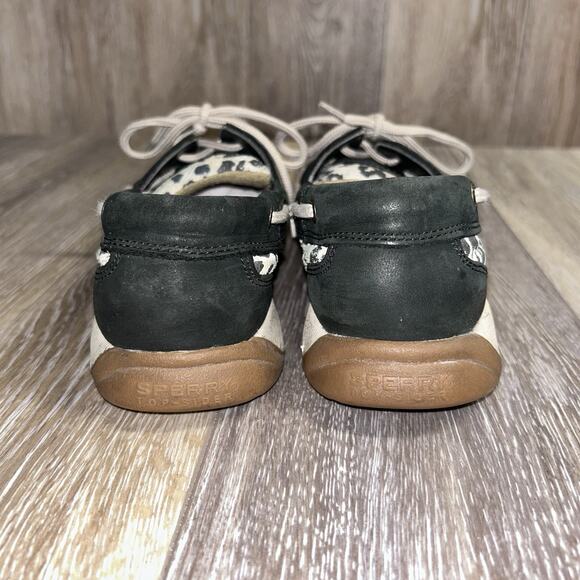 Sperry Leopard Black Boat Slip On Loafer Shoes Women's US Size 7.5M 9775909 - Picture 7 of 10